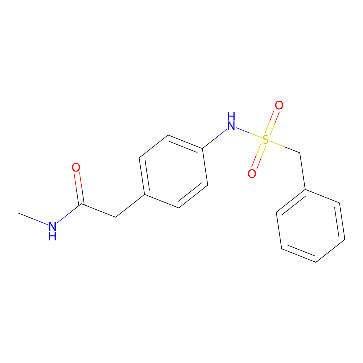 N-methyl-2-[4-(phenylmethanesulfonamido)phenyl]acetamide molecular structure, CAS 1060262-96-5