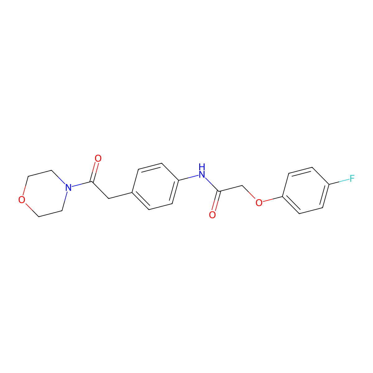 2-(4-fluorophenoxy)-N-{4-[2-(morpholin-4-yl)-2-oxoethyl]phenyl}acetamide molecular structure, CAS 1060262-99-8