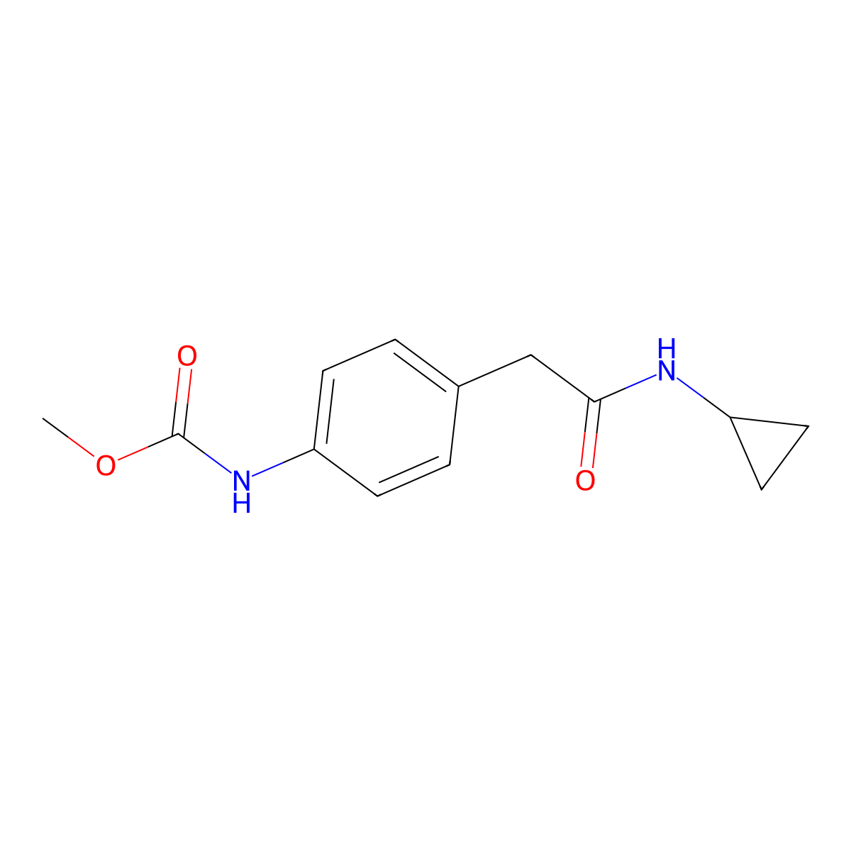 methyl N-{4-[(cyclopropylcarbamoyl)methyl]phenyl}carbamate molecular structure, CAS 1060263-27-5
