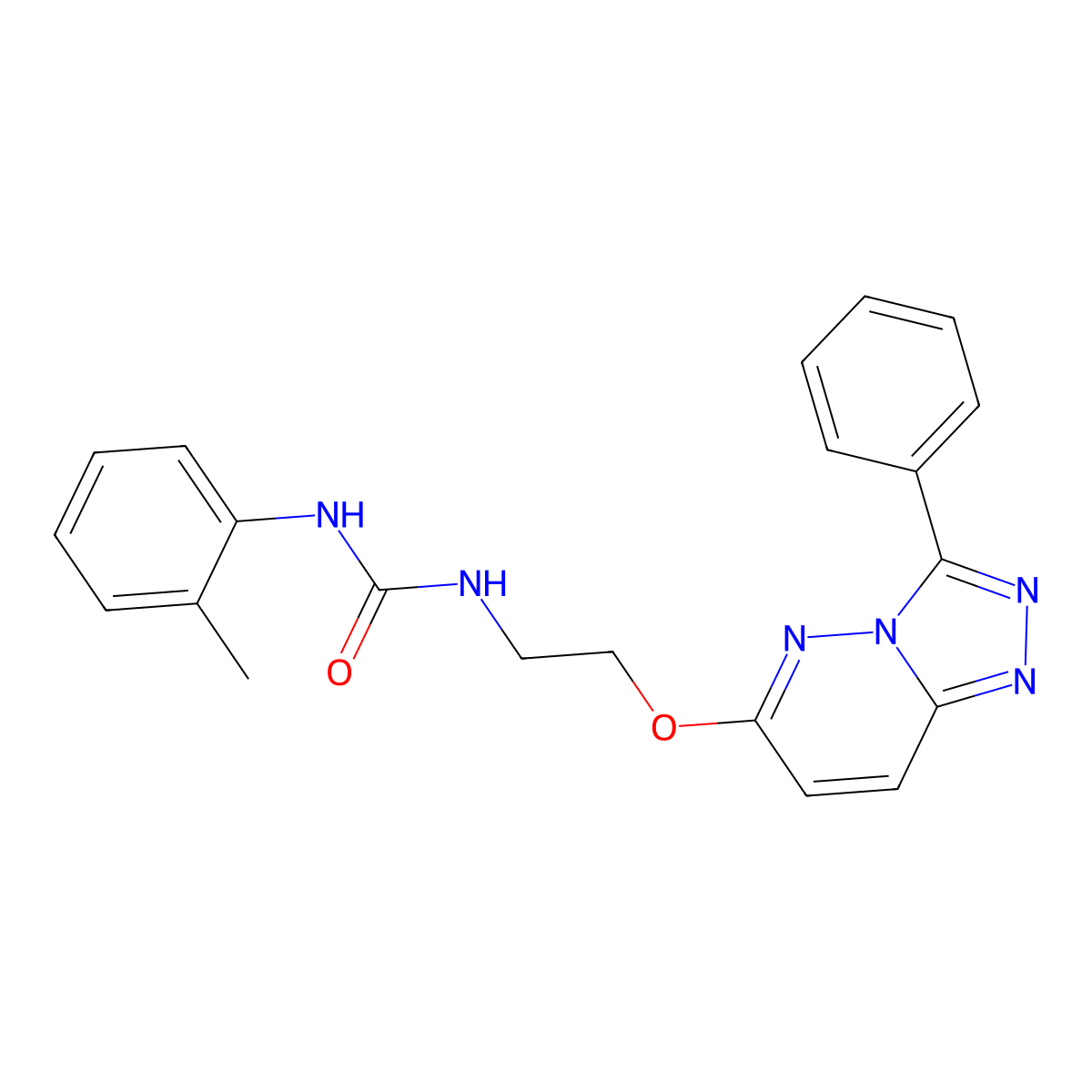 1-(2-((3-Phenyl-[1,2,4]triazolo[4,3-b]pyridazin-6-yl)oxy)ethyl)-3-(o-tolyl)urea molecular structure, CAS 1060268-81-6