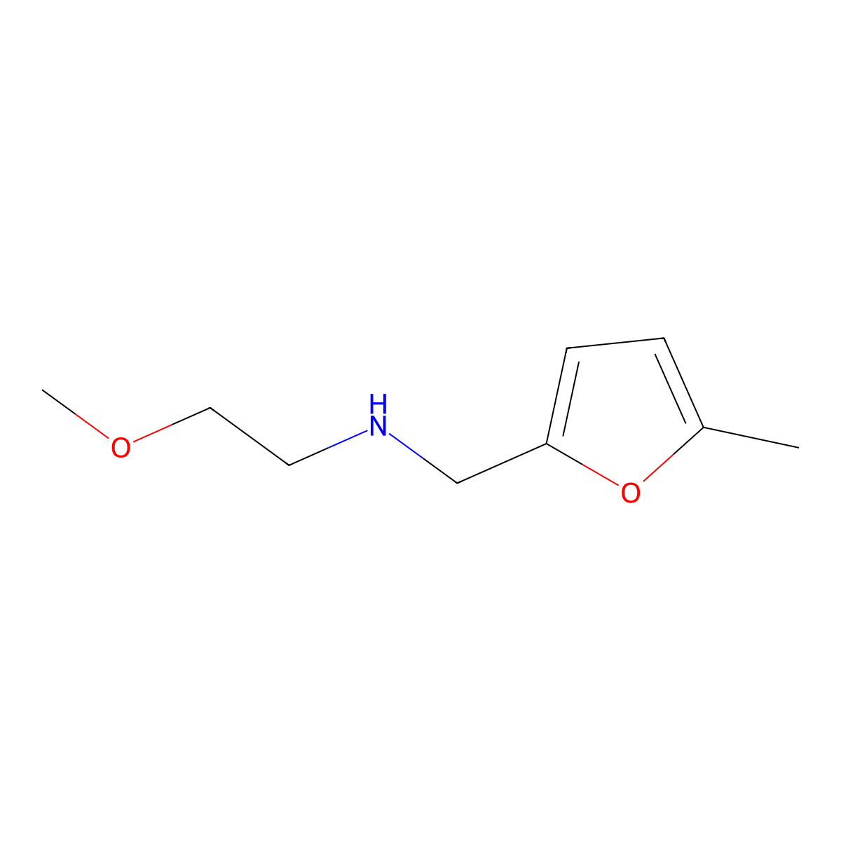 (2-Methoxyethyl)[(5-methylfuran-2-yl)methyl]amine molecular structure, CAS 106027-47-8