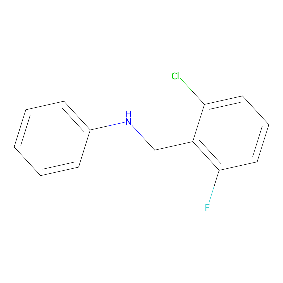 N-(2-chloro-6-fluorobenzyl)aniline molecular structure, CAS 106027-48-9