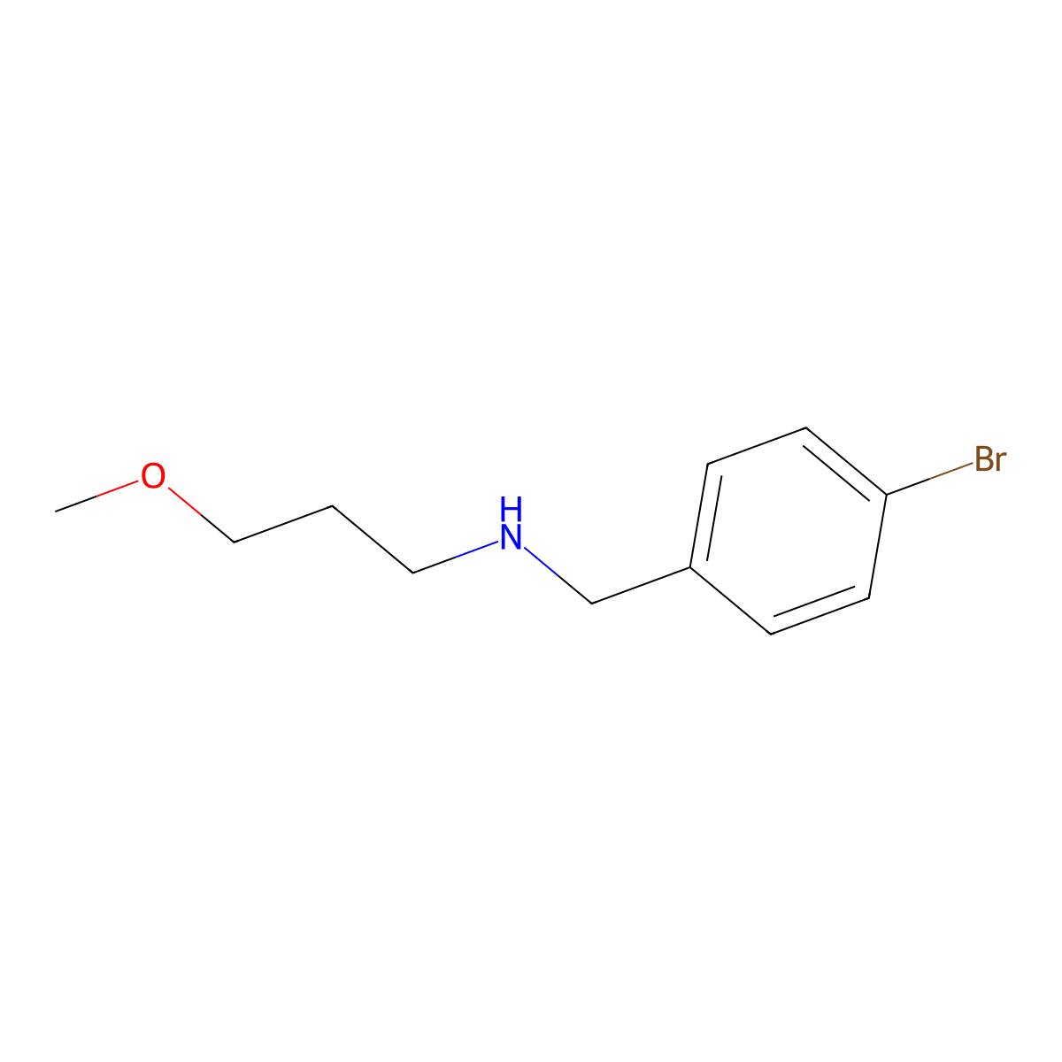 [(4-Bromophenyl)methyl](3-methoxypropyl)amine molecular structure, CAS 106027-50-3