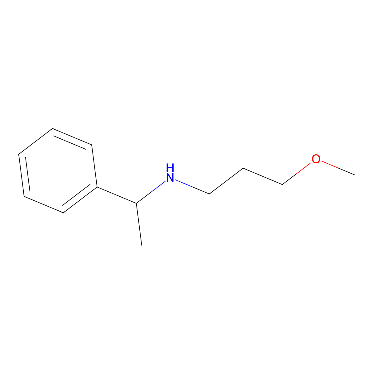(3-Methoxypropyl)(1-phenylethyl)amine molecular structure, CAS 106027-61-6