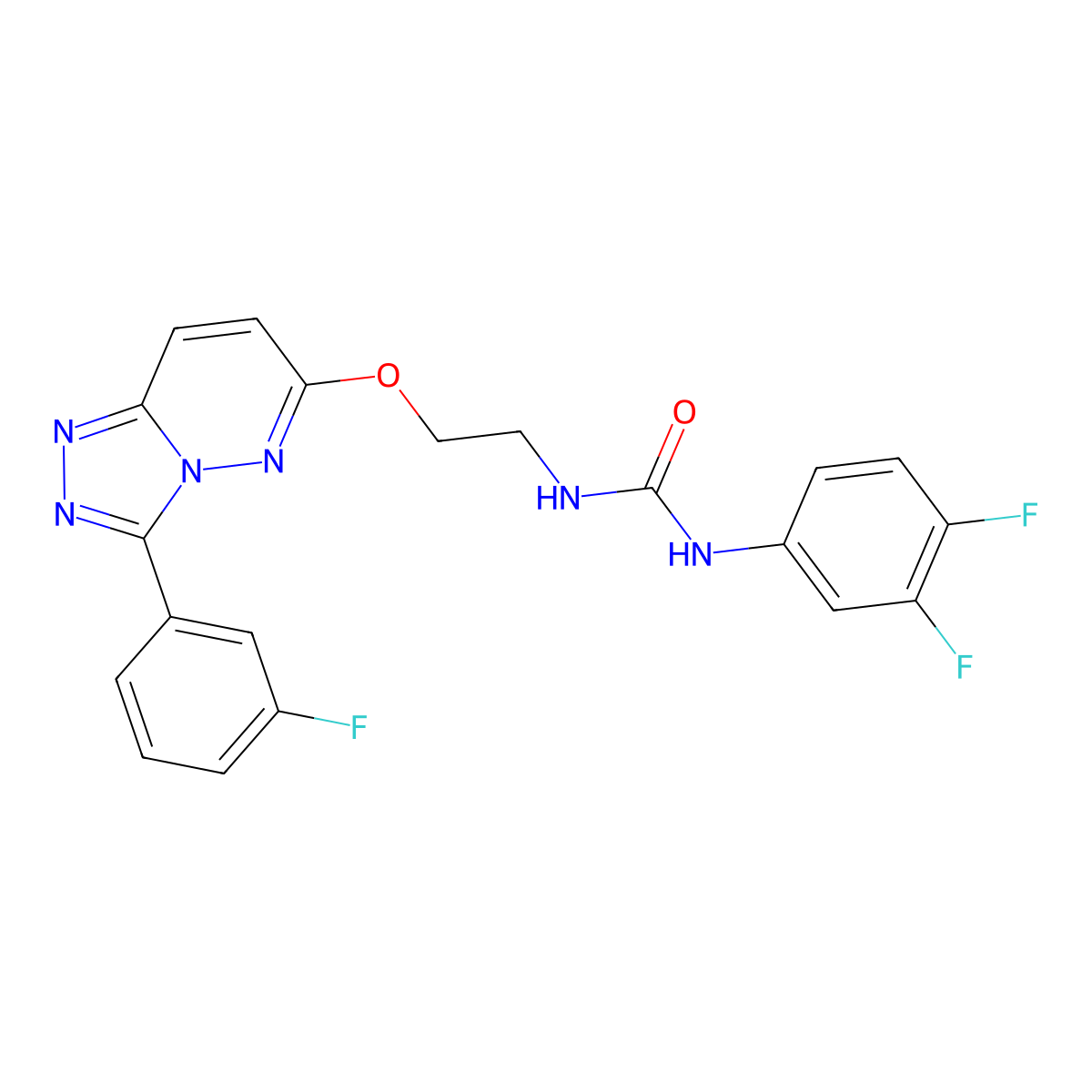 1-(3,4-Difluorophenyl)-3-(2-{[3-(3-fluorophenyl)-[1,2,4]triazolo[4,3-b]pyridazin-6-yl]oxy}ethyl)urea molecular structure, CAS 1060273-39-3