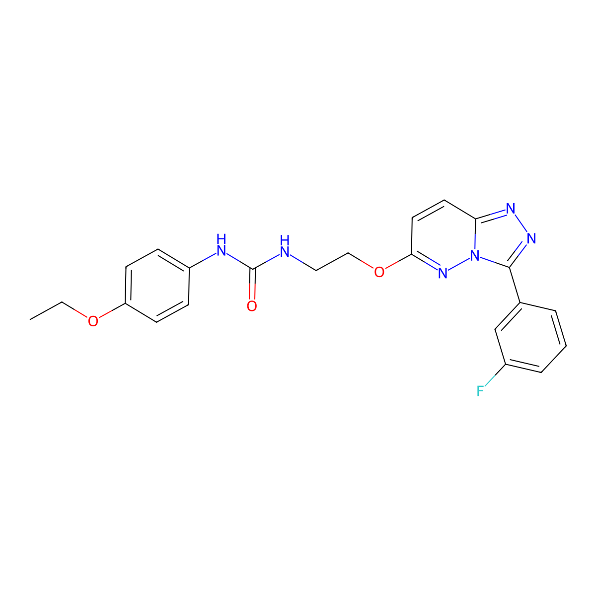 1-(4-Ethoxyphenyl)-3-(2-{[3-(3-fluorophenyl)-[1,2,4]triazolo[4,3-b]pyridazin-6-yl]oxy}ethyl)urea molecular structure, CAS 1060273-78-0