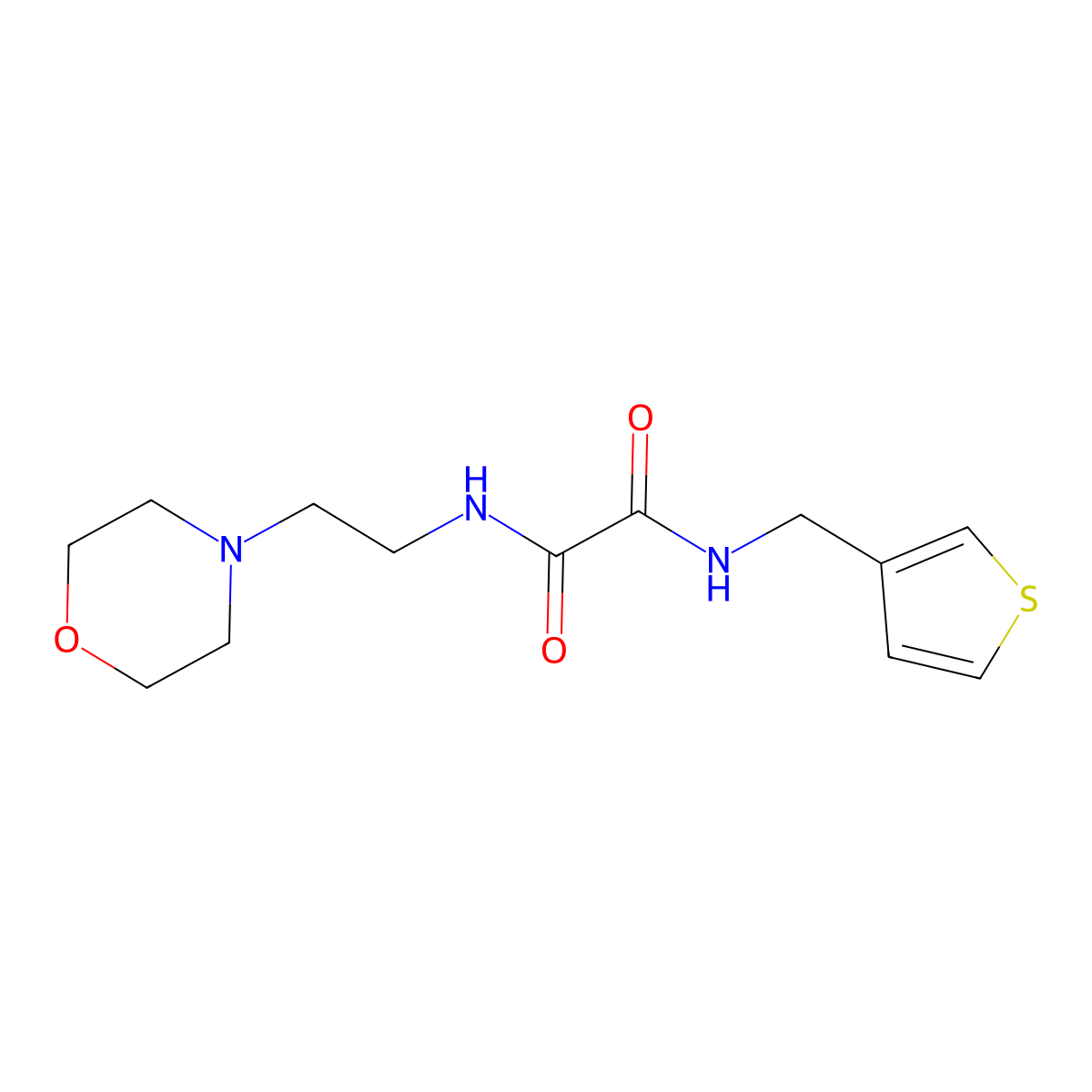 N1-(2-morpholinoethyl)-N2-(thiophen-3-ylmethyl)oxalamide molecular structure, CAS 1060279-15-3