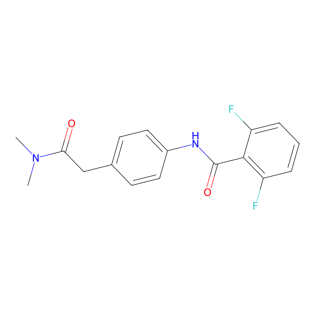 N-{4-[(dimethylcarbamoyl)methyl]phenyl}-2,6-difluorobenzamide molecular structure, CAS 1060281-18-6