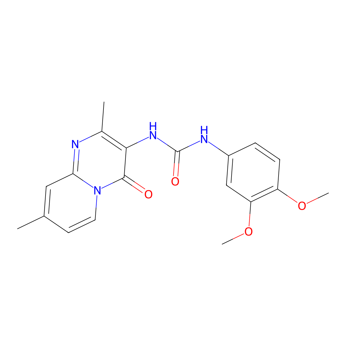 1-(3,4-dimethoxyphenyl)-3-{2,8-dimethyl-4-oxo-4H-pyrido[1,2-a]pyrimidin-3-yl}urea molecular structure, CAS 1060281-24-4