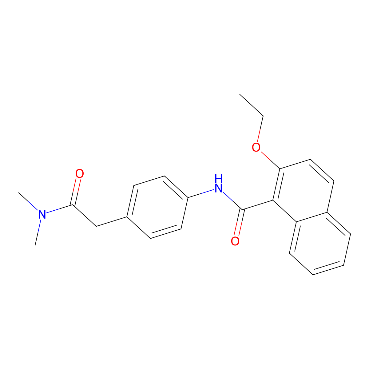 N-{4-[(dimethylcarbamoyl)methyl]phenyl}-2-ethoxynaphthalene-1-carboxamide molecular structure, CAS 1060281-28-8