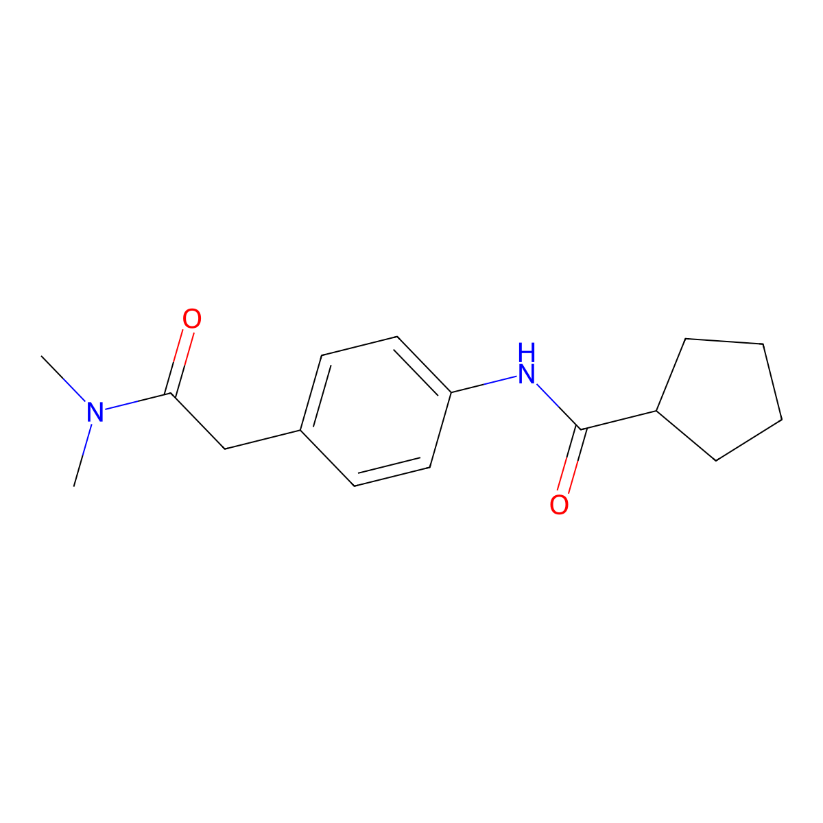 N-{4-[(Dimethylcarbamoyl)methyl]phenyl}cyclopentanecarboxamide molecular structure, CAS 1060281-43-7