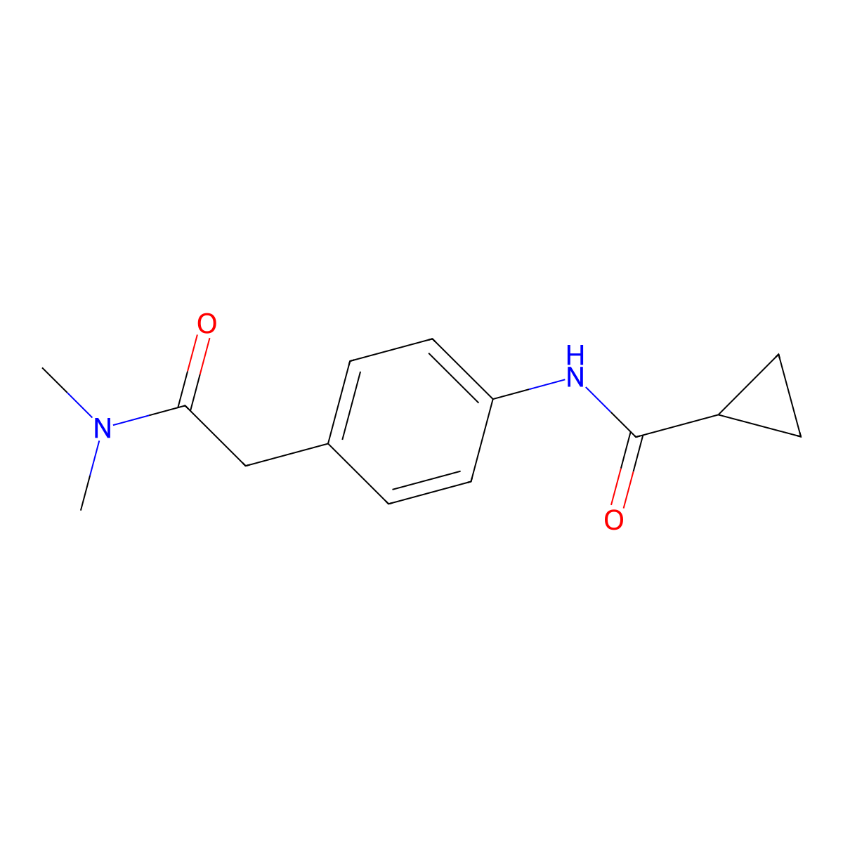 N-{4-[2-(dimethylamino)-2-oxoethyl]phenyl}cyclopropanecarboxamide molecular structure, CAS 1060281-48-2