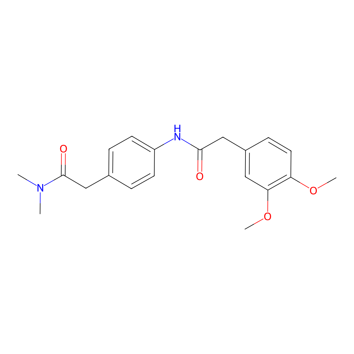 2-{4-[2-(3,4-dimethoxyphenyl)acetamido]phenyl}-N,N-dimethylacetamide molecular structure, CAS 1060282-14-5