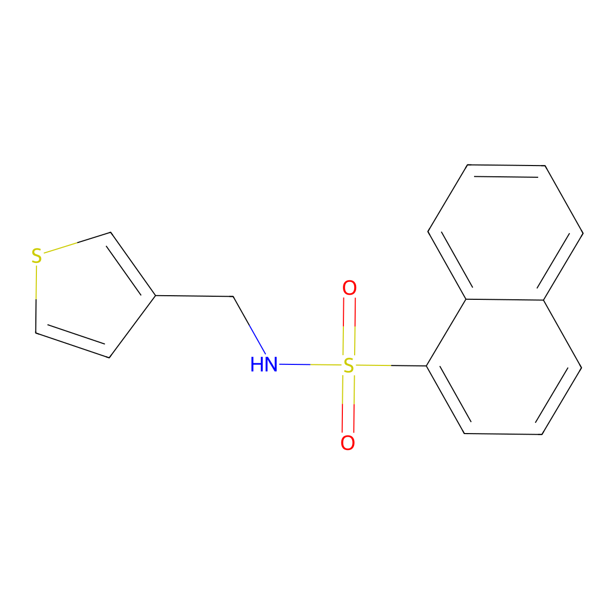N-(thiophen-3-ylmethyl)naphthalene-1-sulfonamide molecular structure, CAS 1060282-58-7