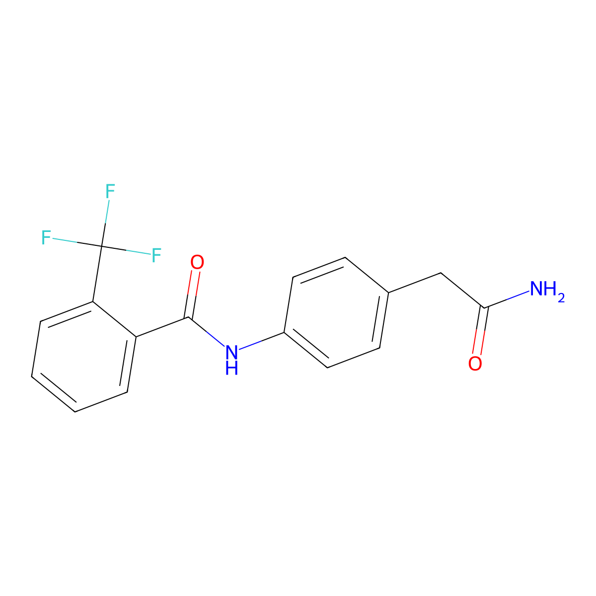 N-[4-(carbamoylmethyl)phenyl]-2-(trifluoromethyl)benzamide molecular structure, CAS 1060283-08-0
