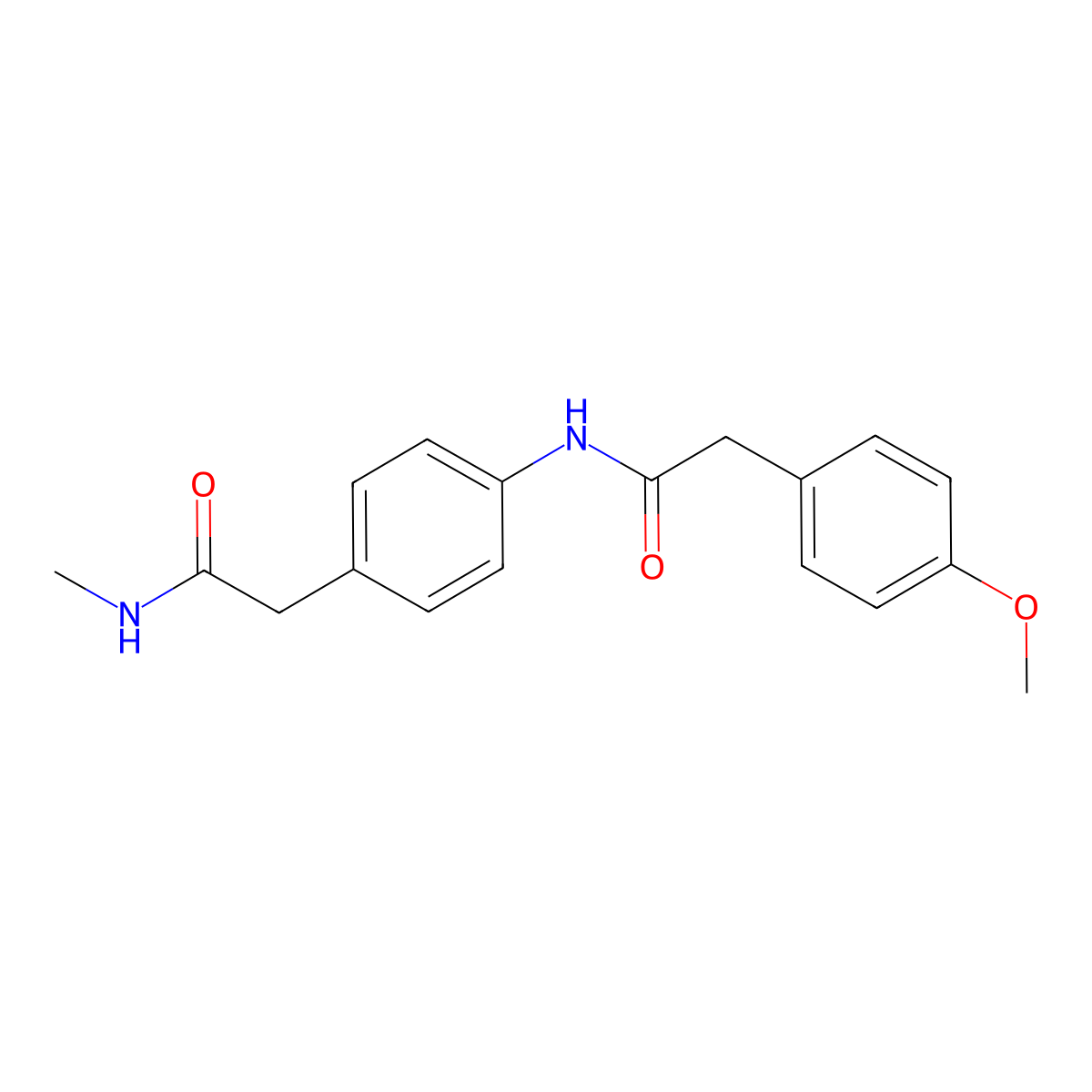 2-{4-[2-(4-Methoxyphenyl)acetamido]phenyl}-N-methylacetamide molecular structure, CAS 1060284-93-6