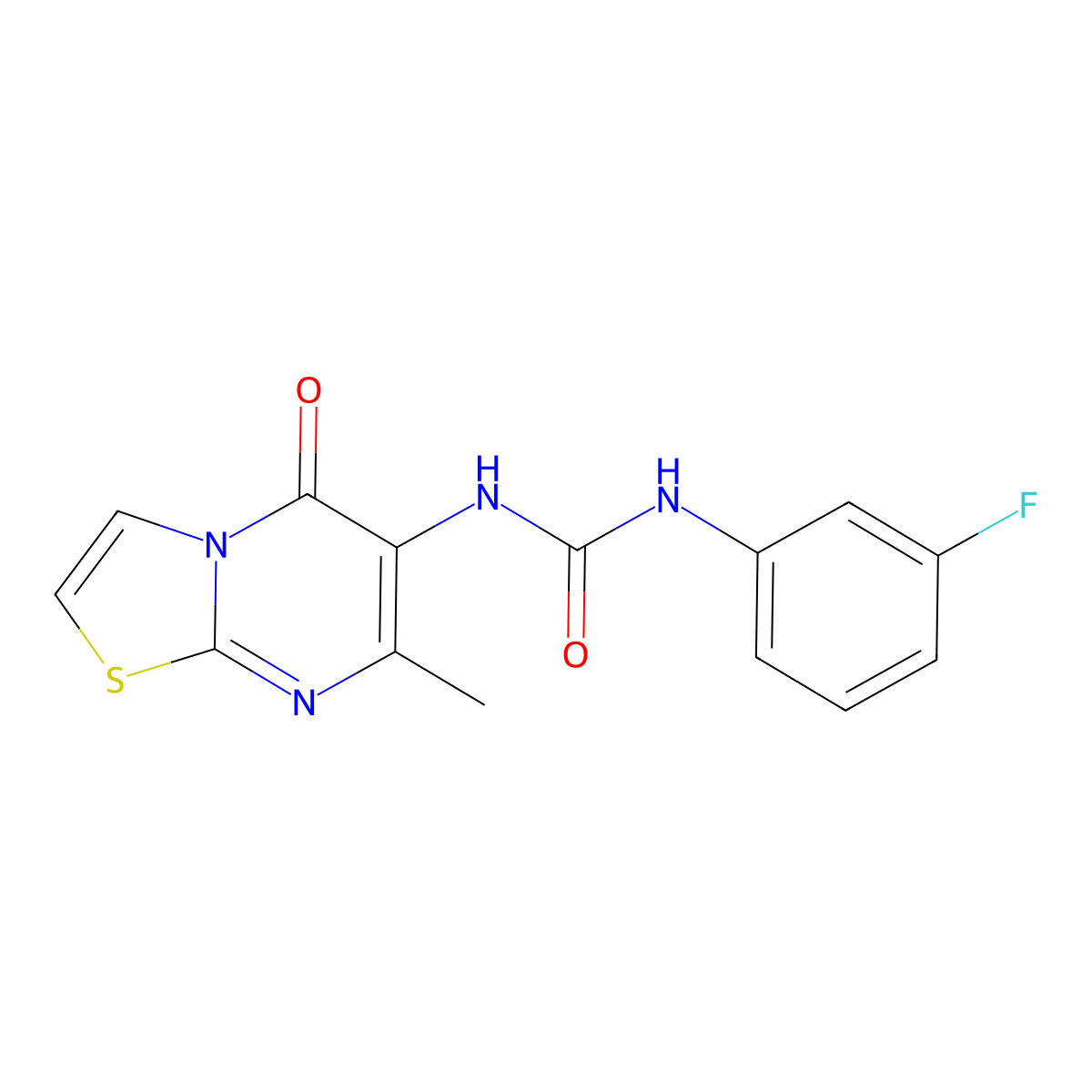 1-(3-fluorophenyl)-3-(7-methyl-5-oxo-5H-thiazolo[3,2-a]pyrimidin-6-yl)urea molecular structure, CAS 1060285-17-7