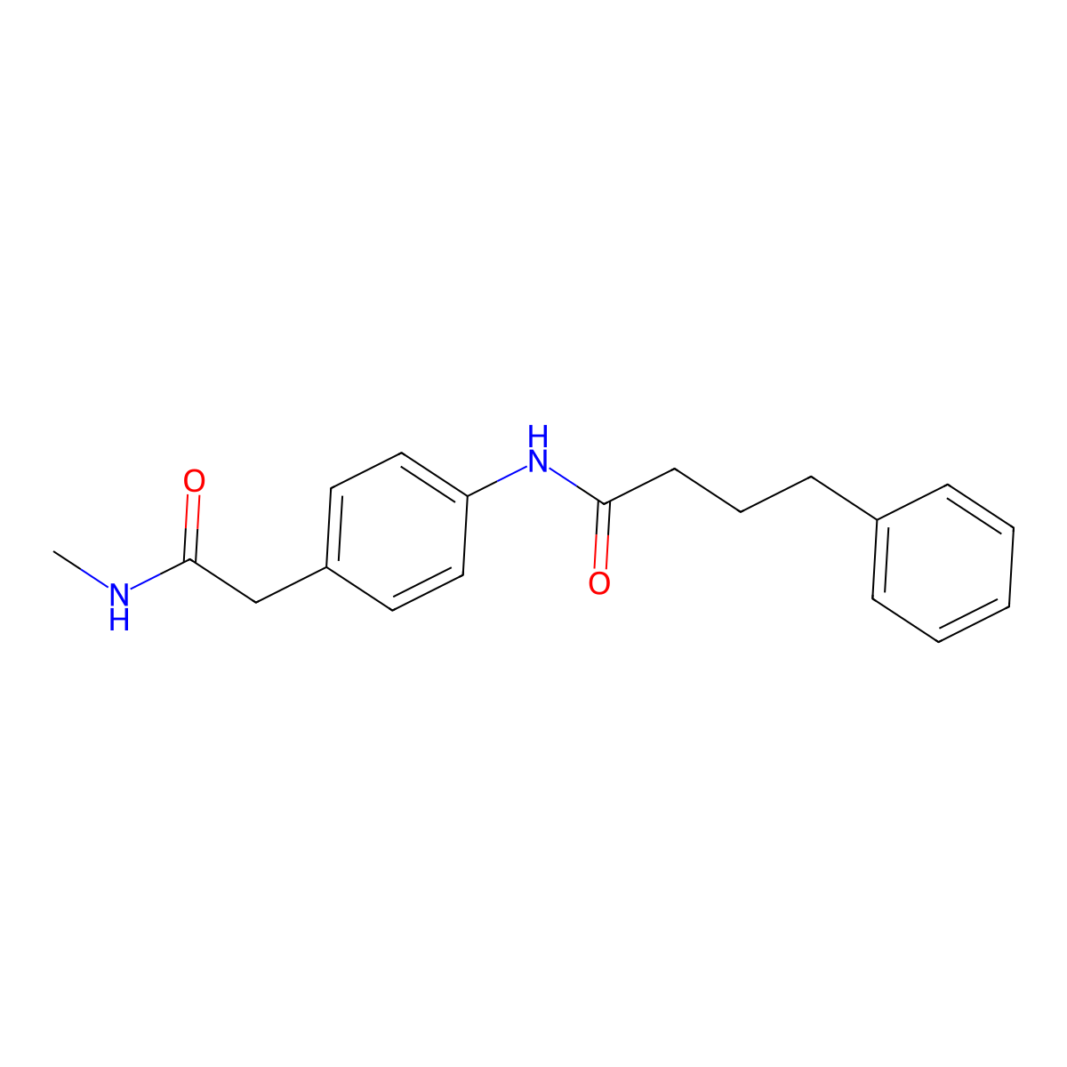 N-{4-[(methylcarbamoyl)methyl]phenyl}-4-phenylbutanamide molecular structure, CAS 1060285-19-9