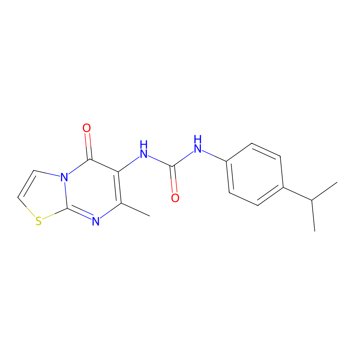 1-(4-isopropylphenyl)-3-(7-methyl-5-oxo-5H-thiazolo[3,2-a]pyrimidin-6-yl)urea molecular structure, CAS 1060285-47-3