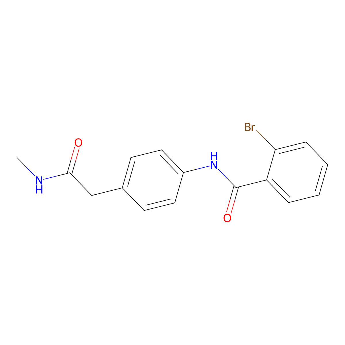 2-bromo-N-{4-[(methylcarbamoyl)methyl]phenyl}benzamide molecular structure, CAS 1060286-05-6