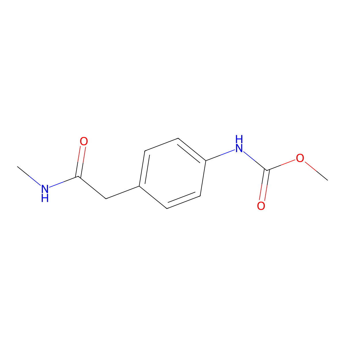 methyl N-{4-[(methylcarbamoyl)methyl]phenyl}carbamate molecular structure, CAS 1060286-10-3