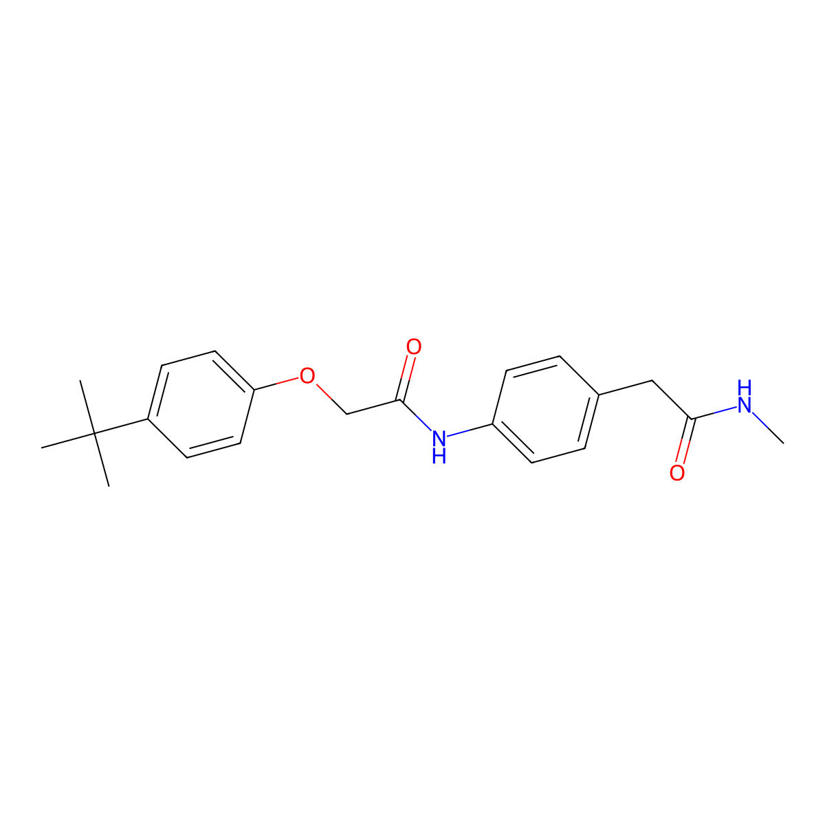 2-(4-Tert-butylphenoxy)-N-{4-[(methylcarbamoyl)methyl]phenyl}acetamide molecular structure, CAS 1060286-15-8