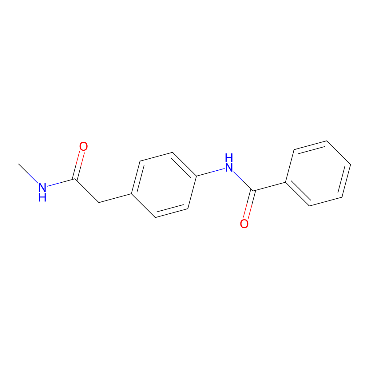 N-{4-[2-(methylamino)-2-oxoethyl]phenyl}benzamide molecular structure, CAS 1060286-27-2