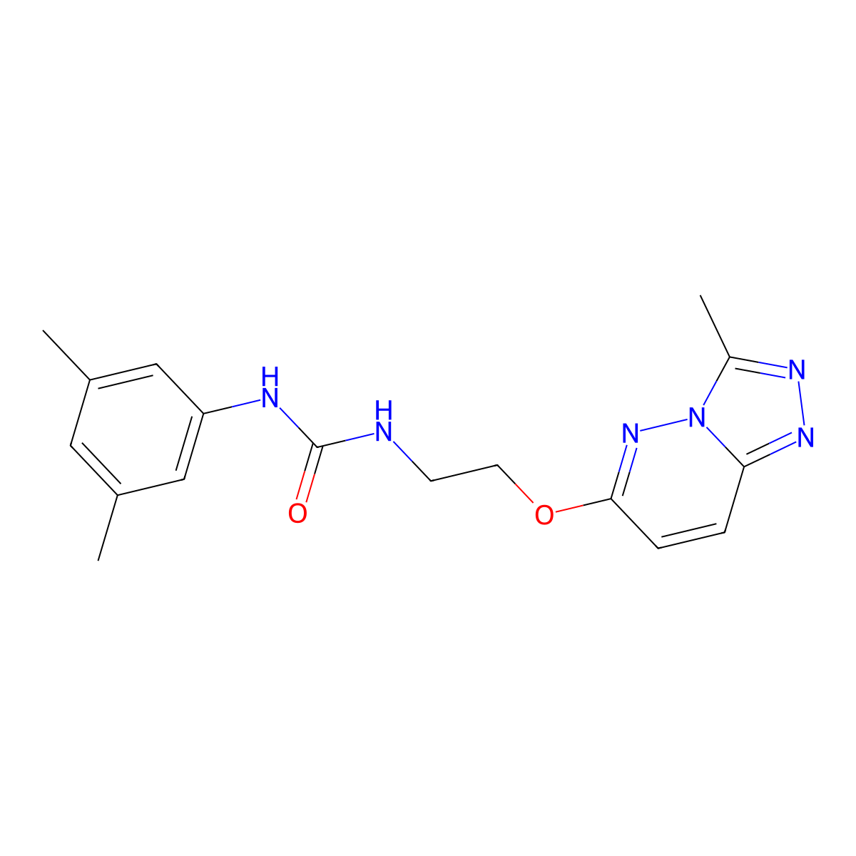 1-(3,5-Dimethylphenyl)-3-[2-({3-methyl-[1,2,4]triazolo[4,3-b]pyridazin-6-yl}oxy)ethyl]urea molecular structure, CAS 1060286-35-2
