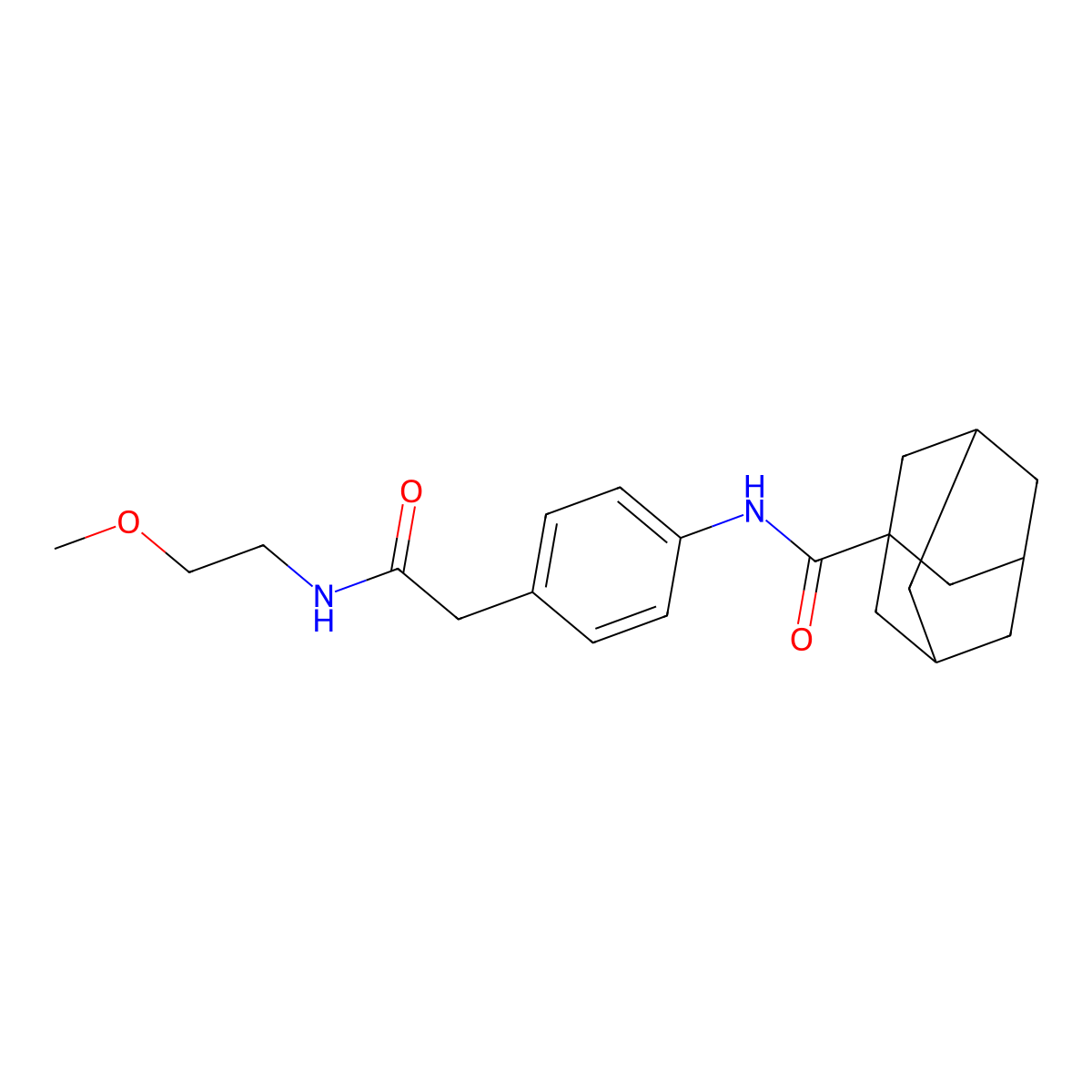 N-(4-{[(2-methoxyethyl)carbamoyl]methyl}phenyl)adamantane-1-carboxamide molecular structure, CAS 1060286-82-9