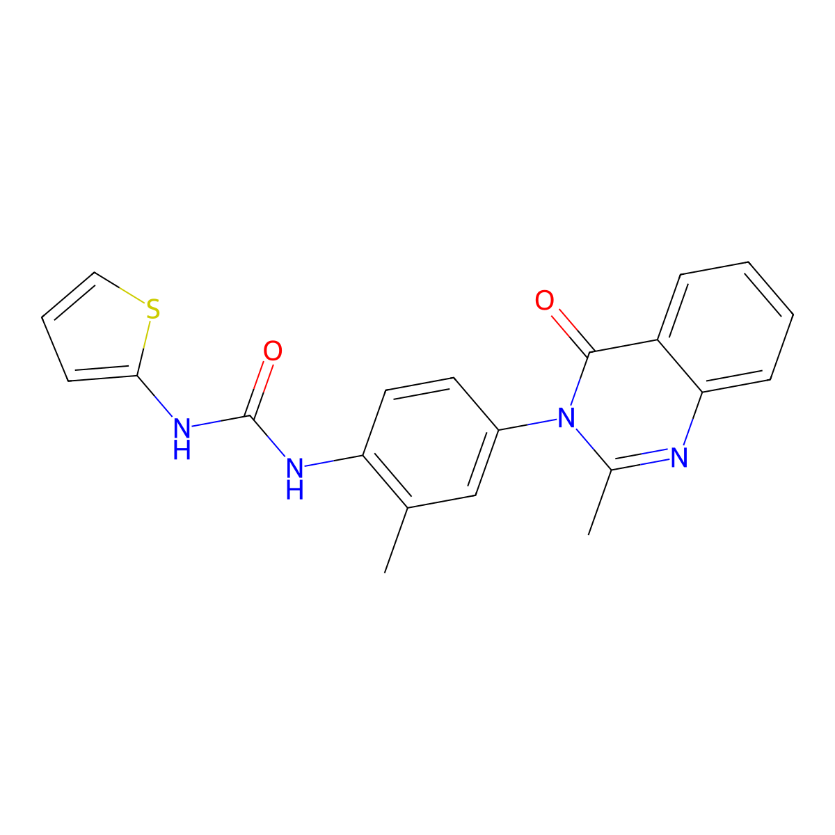1-[2-Methyl-4-(2-methyl-4-oxo-3,4-dihydroquinazolin-3-yl)phenyl]-3-(thiophen-2-yl)urea molecular structure, CAS 1060286-84-1