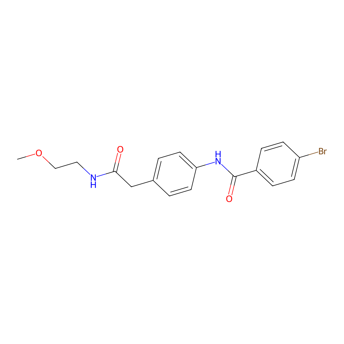 4-bromo-N-(4-{[(2-methoxyethyl)carbamoyl]methyl}phenyl)benzamide molecular structure, CAS 1060287-44-6