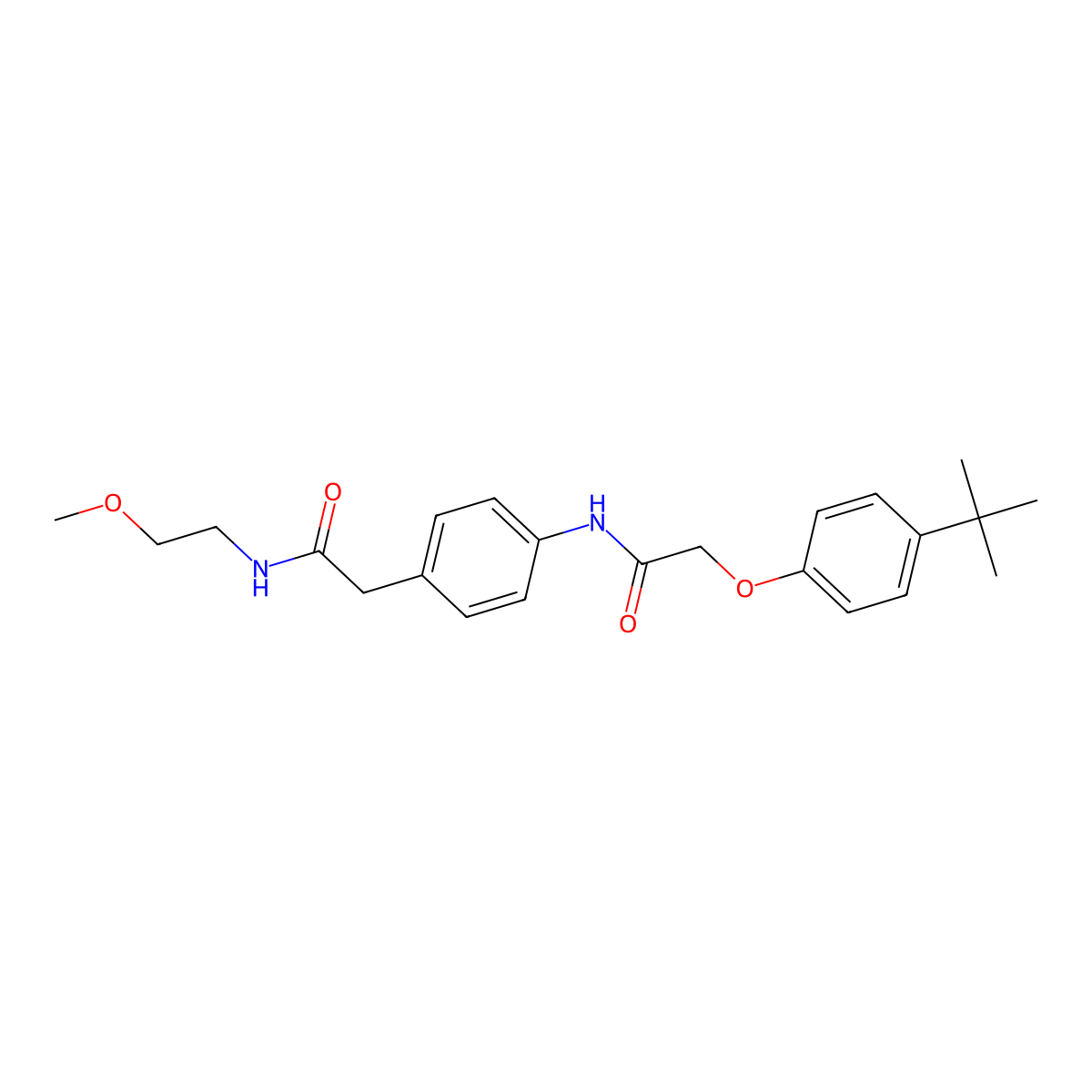 2-(4-tert-butylphenoxy)-N-(4-{[(2-methoxyethyl)carbamoyl]methyl}phenyl)acetamide molecular structure, CAS 1060287-74-2