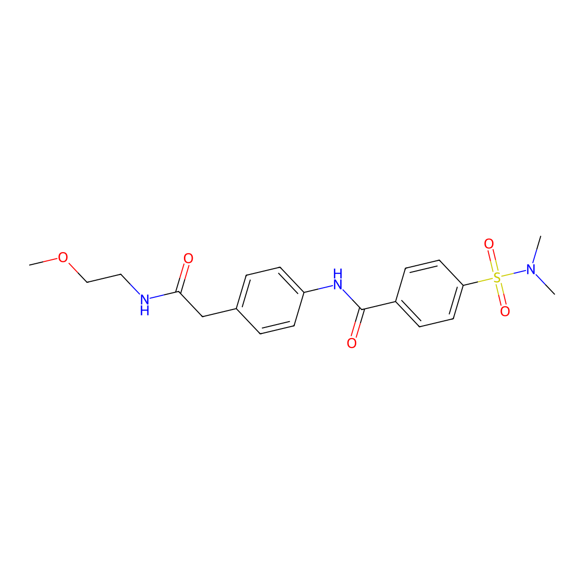 4-(dimethylsulfamoyl)-N-(4-{[(2-methoxyethyl)carbamoyl]methyl}phenyl)benzamide molecular structure, CAS 1060287-96-8