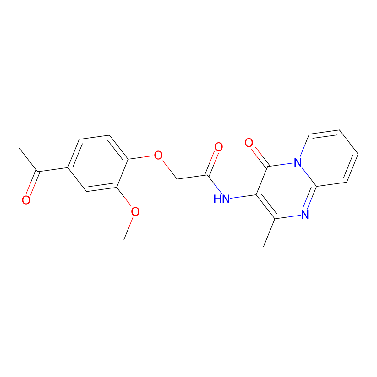 2-(4-acetyl-2-methoxyphenoxy)-N-{2-methyl-4-oxo-4H-pyrido[1,2-a]pyrimidin-3-yl}acetamide molecular structure, CAS 1060292-97-8