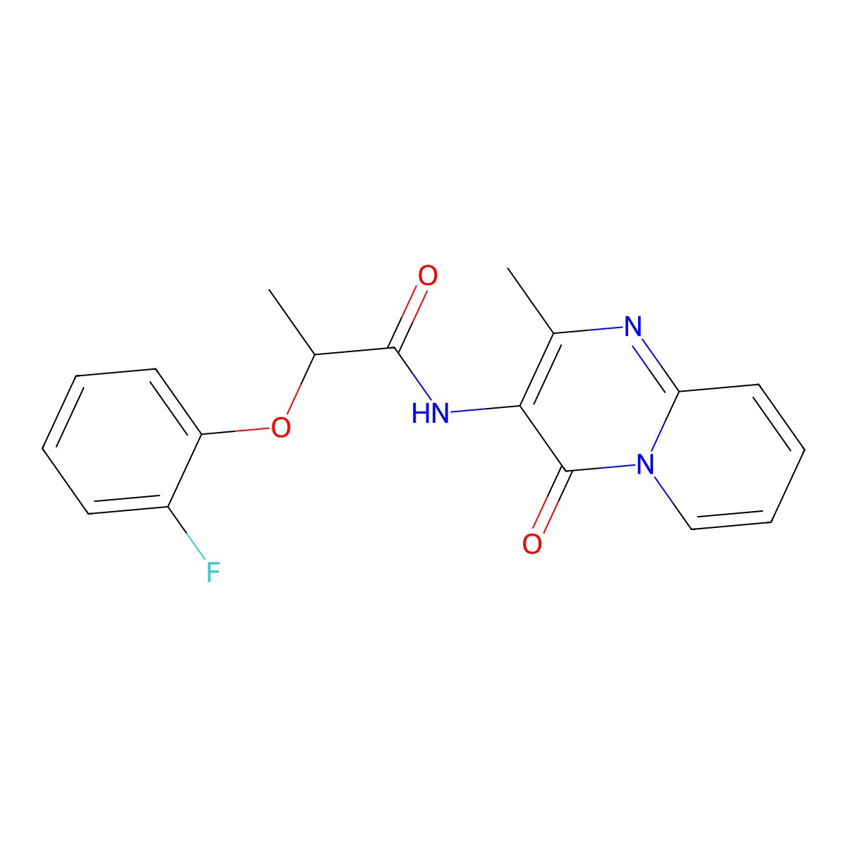 2-(2-fluorophenoxy)-N-(2-methyl-4-oxo-4H-pyrido[1,2-a]pyrimidin-3-yl)propanamide molecular structure, CAS 1060293-88-0