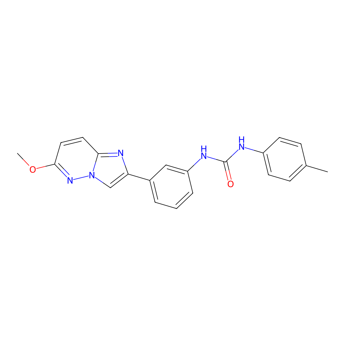 1-(3-(6-Methoxyimidazo[1,2-b]pyridazin-2-yl)phenyl)-3-(p-tolyl)urea molecular structure, CAS 1060293-95-9