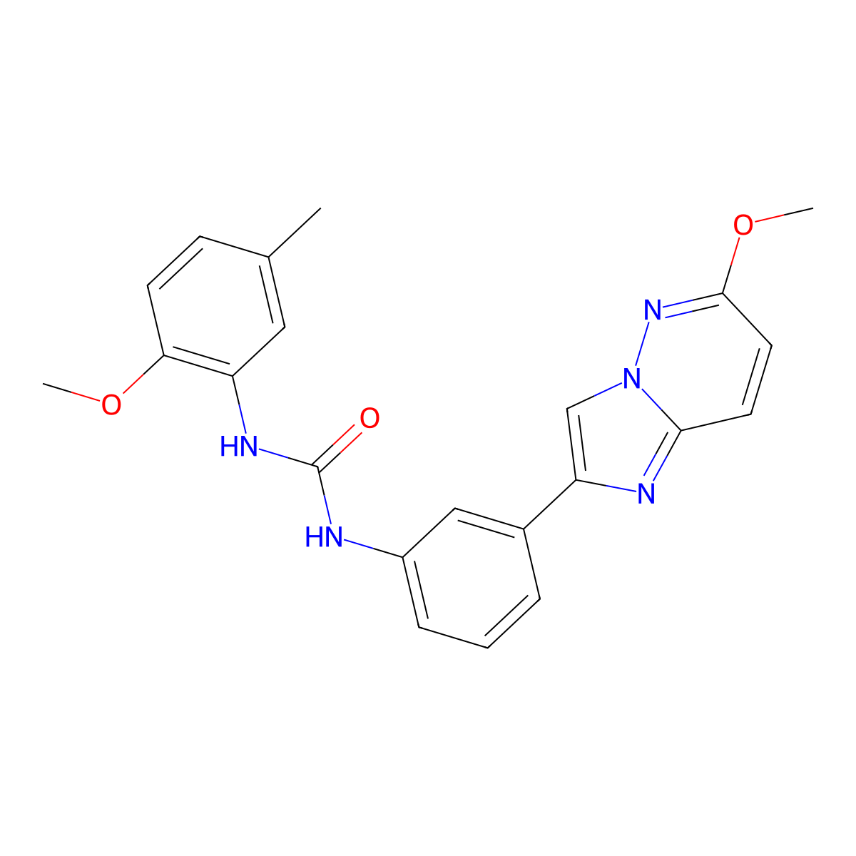 1-(2-Methoxy-5-methylphenyl)-3-(3-(6-methoxyimidazo[1,2-b]pyridazin-2-yl)phenyl)urea molecular structure, CAS 1060294-31-6
