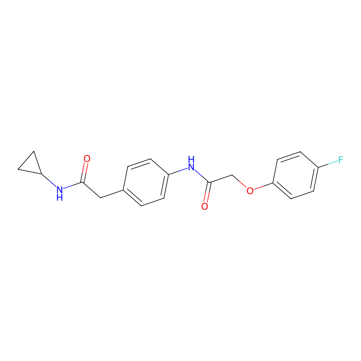 N-{4-[(cyclopropylcarbamoyl)methyl]phenyl}-2-(4-fluorophenoxy)acetamide molecular structure, CAS 1060295-51-3