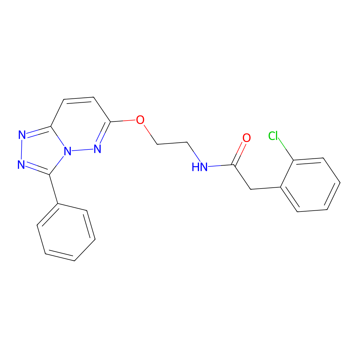 2-(2-chlorophenyl)-N-[2-({3-phenyl-[1,2,4]triazolo[4,3-b]pyridazin-6-yl}oxy)ethyl]acetamide molecular structure, CAS 1060299-33-3