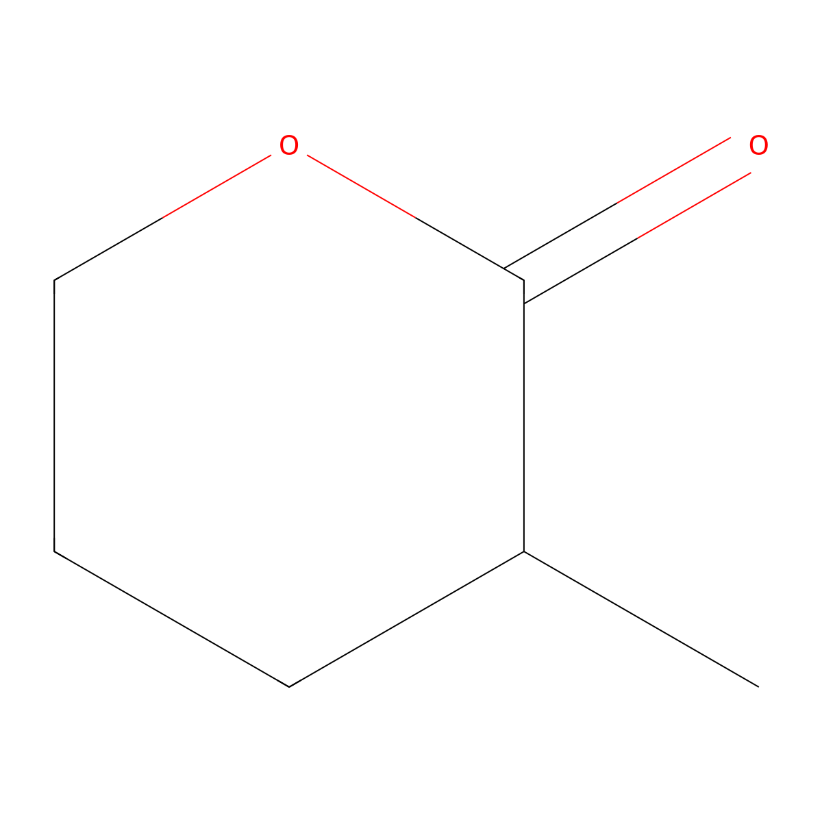 Tetrahydro-3-methylpyran-2-one molecular structure, CAS 10603-03-9