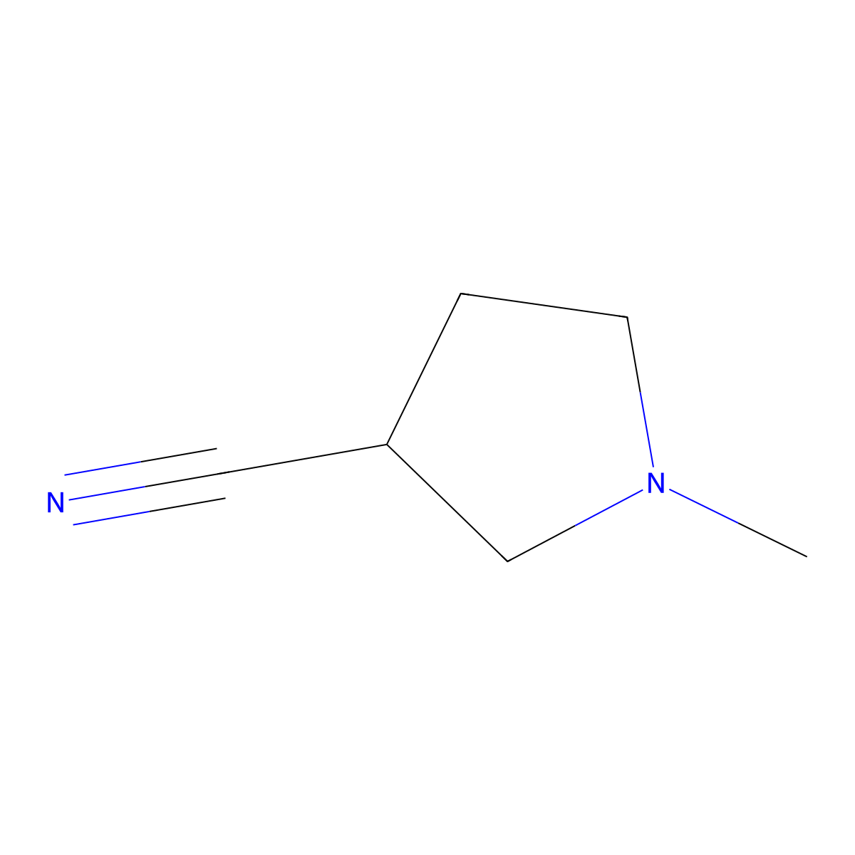 1-Methylpyrrolidine-3-carbonitrile molecular structure, CAS 10603-50-6
