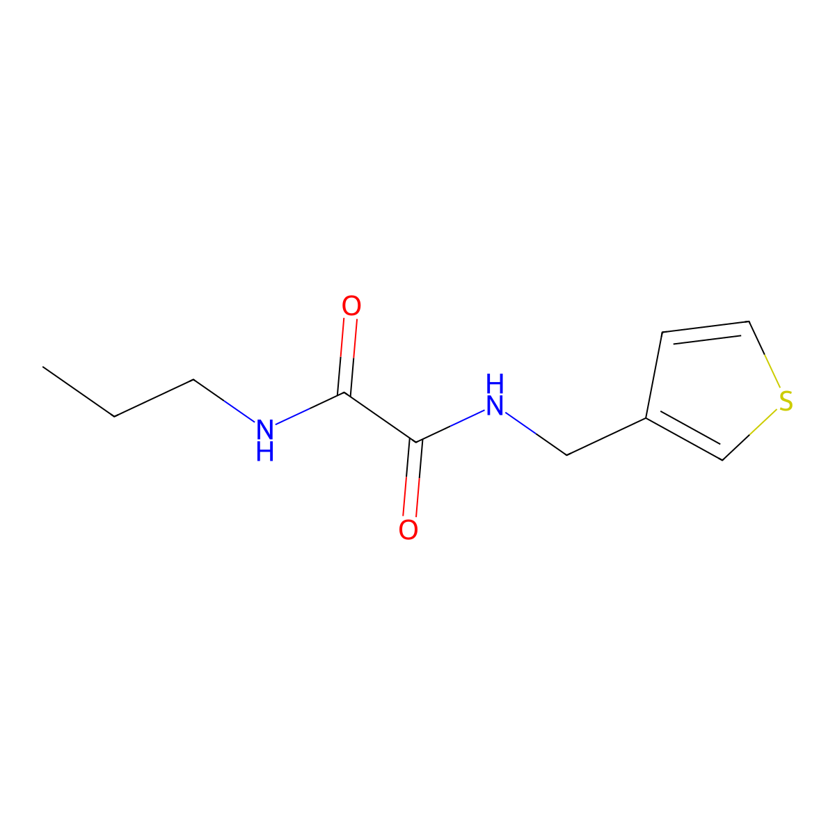 N1-propyl-N2-(thiophen-3-ylmethyl)oxalamide molecular structure, CAS 1060305-35-2