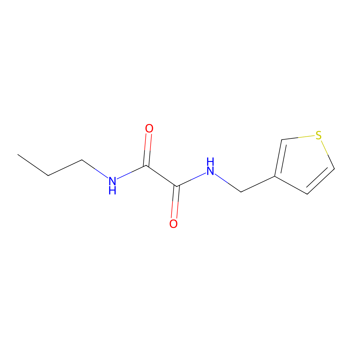 N1-propyl-N2-(thiophen-3-ylmethyl)oxalamide molecular structure, CAS 1060305-35-2
