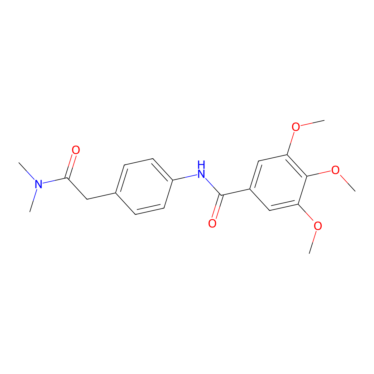 N-{4-[(Dimethylcarbamoyl)methyl]phenyl}-3,4,5-trimethoxybenzamide molecular structure, CAS 1060308-91-9