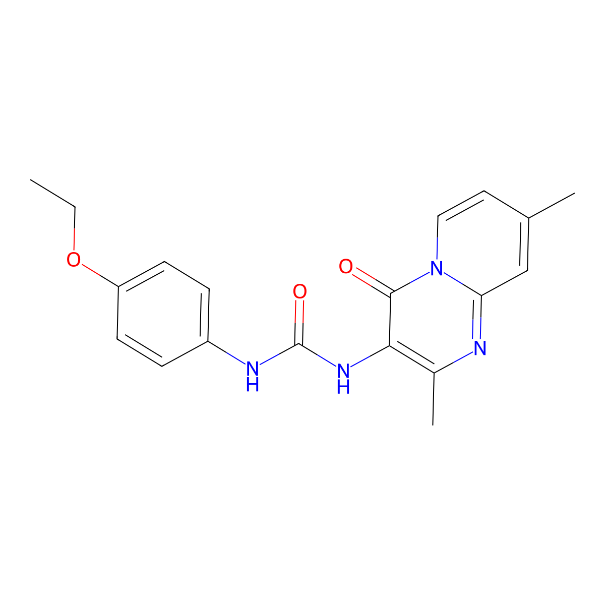 1-(2,8-dimethyl-4-oxo-4H-pyrido[1,2-a]pyrimidin-3-yl)-3-(4-ethoxyphenyl)urea molecular structure, CAS 1060308-96-4