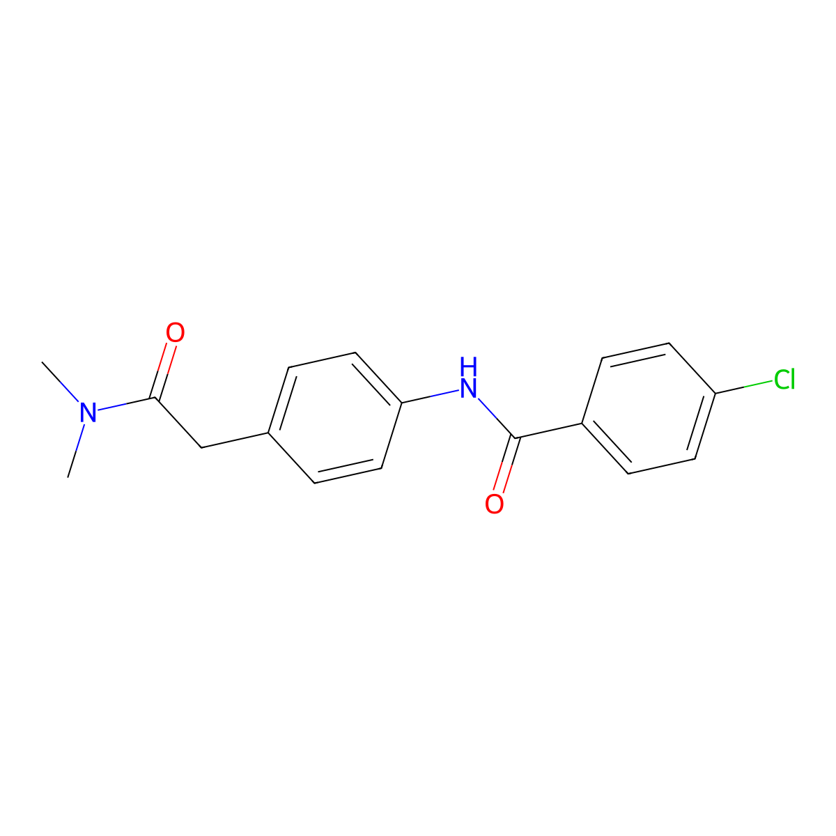 4-chloro-N-{4-[2-(dimethylamino)-2-oxoethyl]phenyl}benzamide molecular structure, CAS 1060308-97-5
