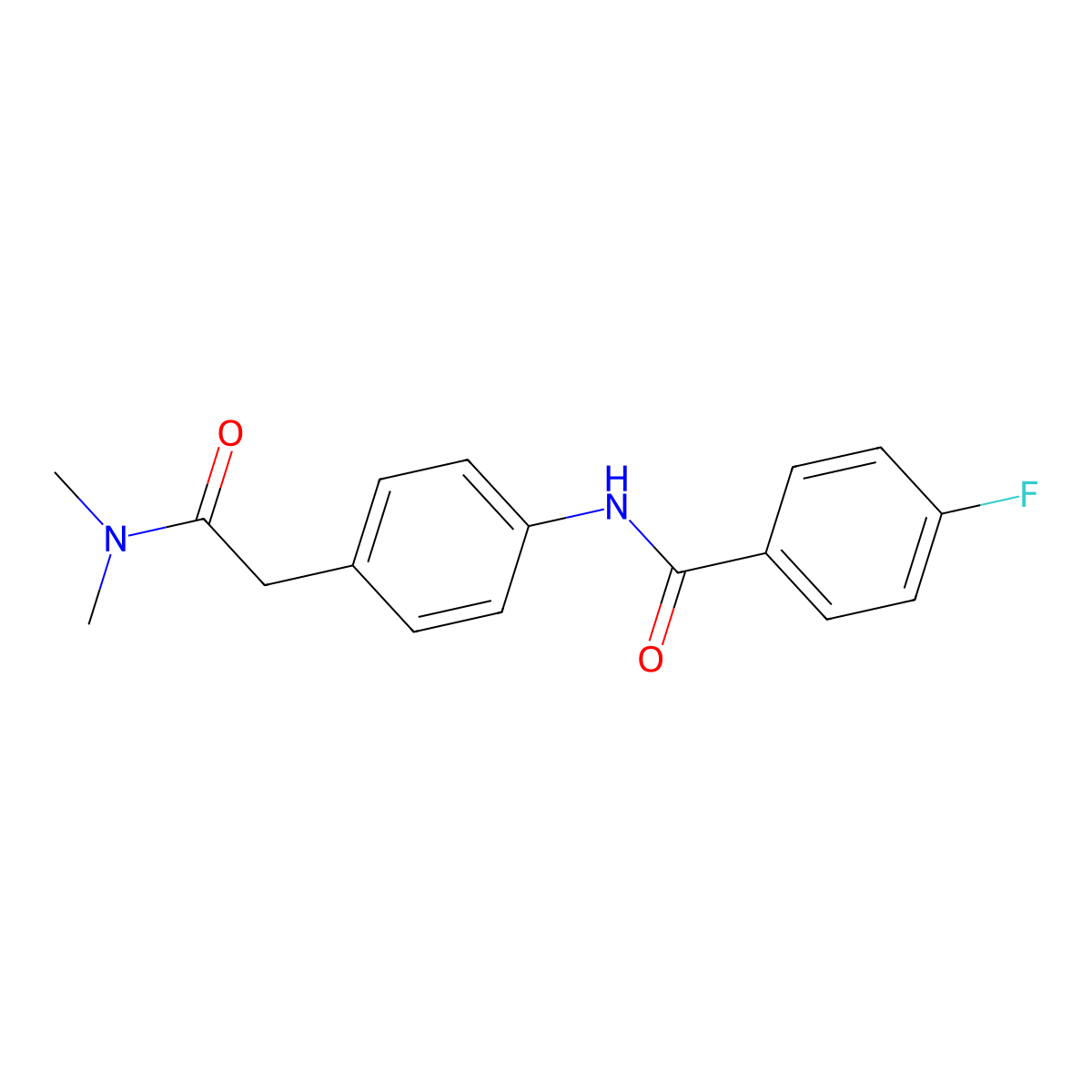 N-{4-[2-(dimethylamino)-2-oxoethyl]phenyl}-4-fluorobenzamide molecular structure, CAS 1060309-50-3