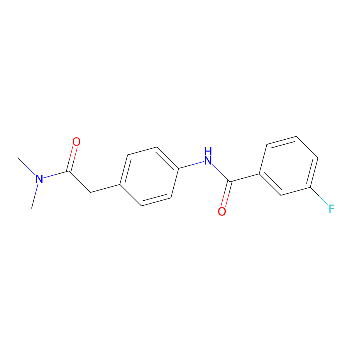 N-{4-[(dimethylcarbamoyl)methyl]phenyl}-3-fluorobenzamide molecular structure, CAS 1060309-56-9