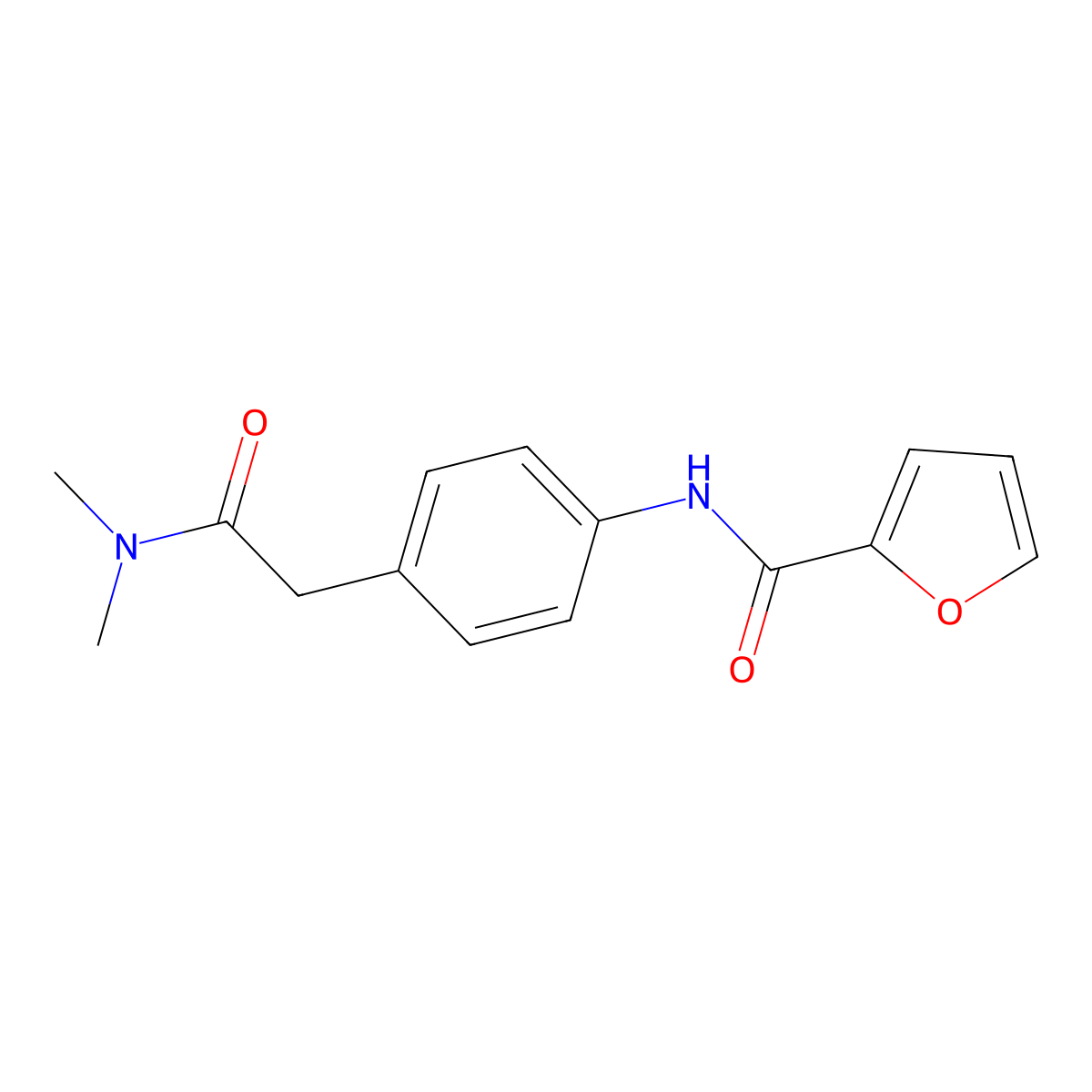 N-(4-(2-(dimethylamino)-2-oxoethyl)phenyl)furan-2-carboxamide molecular structure, CAS 1060309-68-3