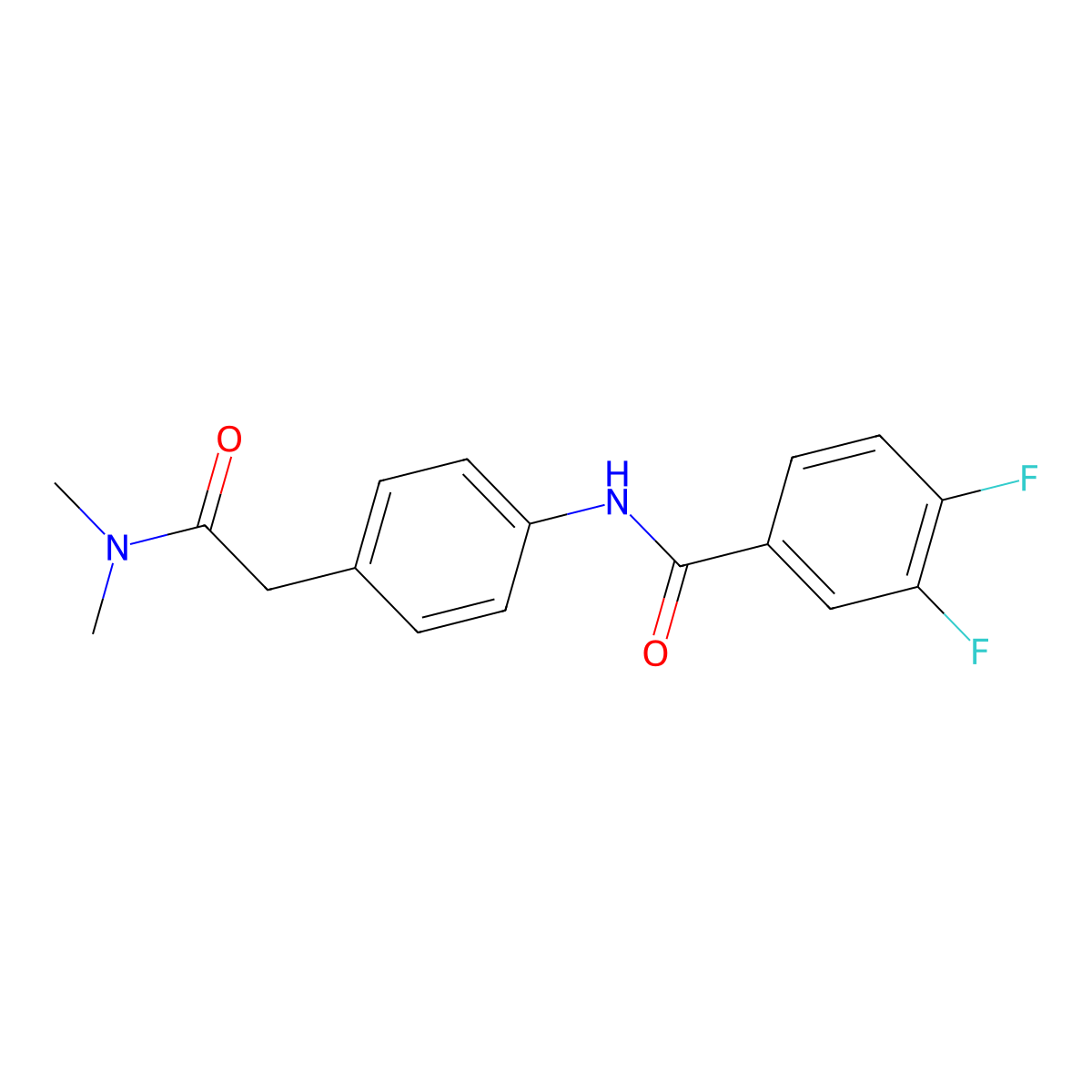 N-{4-[(dimethylcarbamoyl)methyl]phenyl}-3,4-difluorobenzamide molecular structure, CAS 1060310-10-2